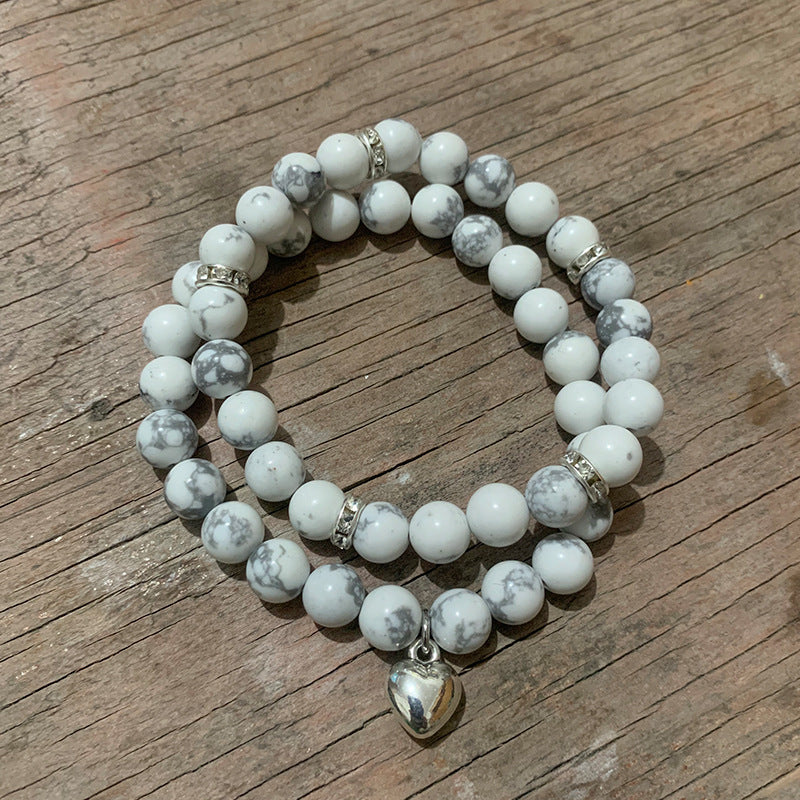 Unisex Geometric Alloy Bracelet Set with Tiger Eye, Green Aventurine and Red Agate Beads
