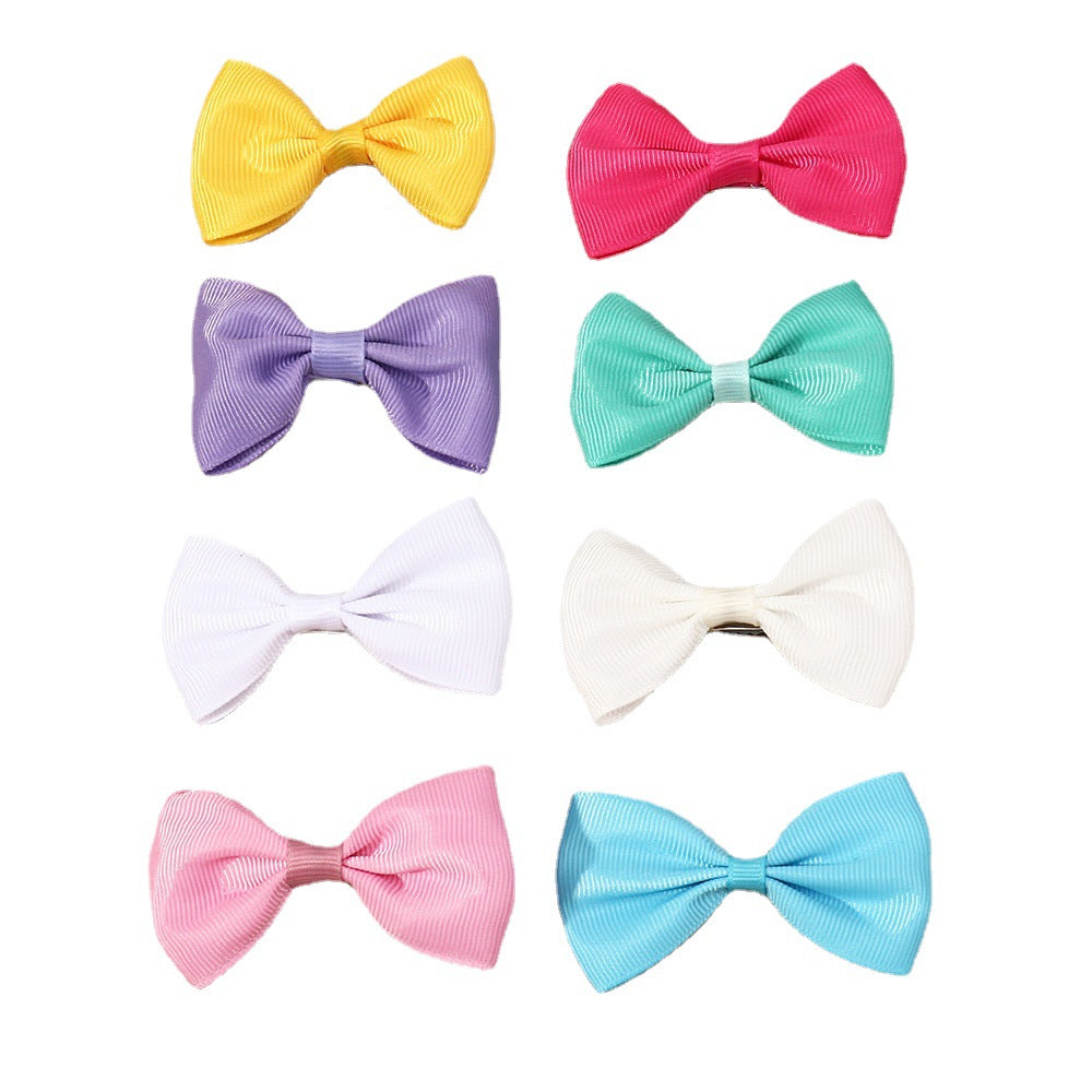 Set di fermagli per capelli lavorati a maglia per bambine, ispirato al design Sweet Kawaii, con forme geometriche e motivo Principessa Elsa, clip a becco d'anatra in tessuto fatte a mano