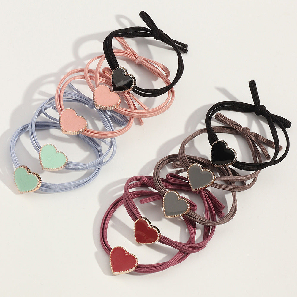 Minimalist Geometric Hair Tie for Kids with Metal Accent, Princess-Themed Hair Accessory for Girls Aged 3 to 10 Years