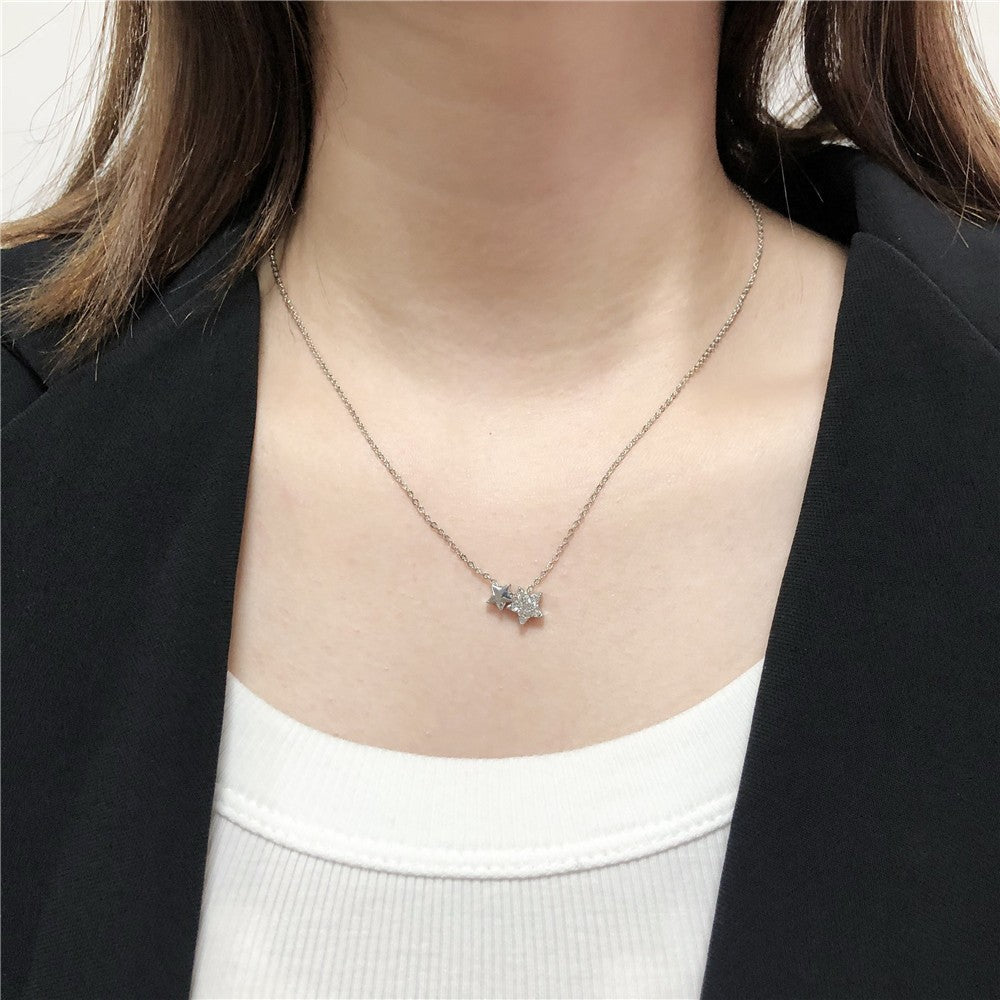 Casual Geometric Alloy Ball Chain Necklace