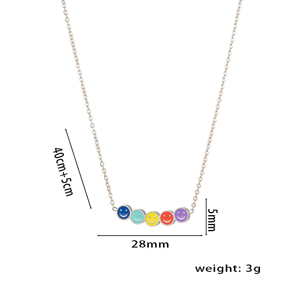 Minimalist Geometric Titanium Steel Necklace for Women with Gold Plating Locket Chain Fashion Accessory
