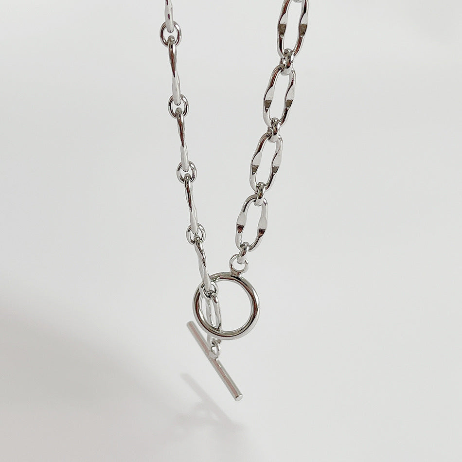 Vintage Minimalist 925 Sterling Silver Geometric Braided Necklace for Women