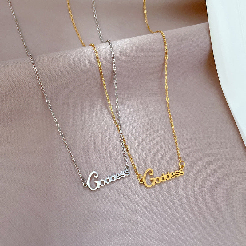 Collana Minimalista Geometrica in Acciaio Titanio Placcato Oro con Ciondolo a Medaglione per Donna e Uomo