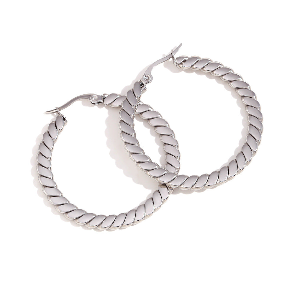 Orecchini a perno da donna Fashion OL minimalisti in acciaio inossidabile placcato oro 18K a forma di cuore, fiore e ventaglio