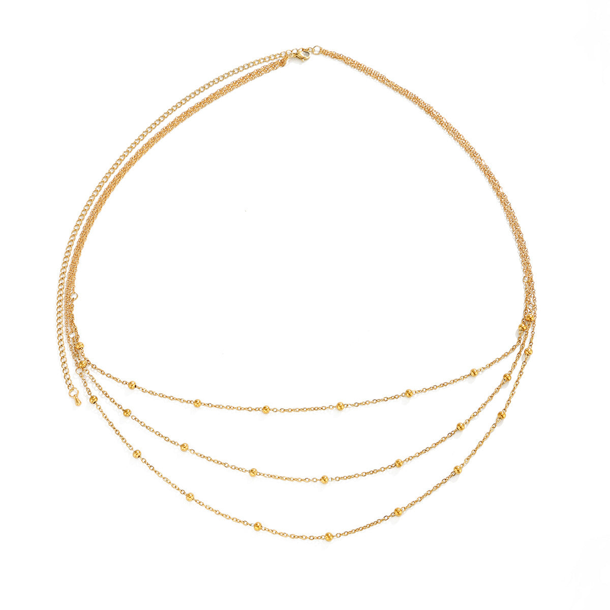 Minimalist Hip-hop Stainless Steel Polished Ball Chain Body Chain for Women