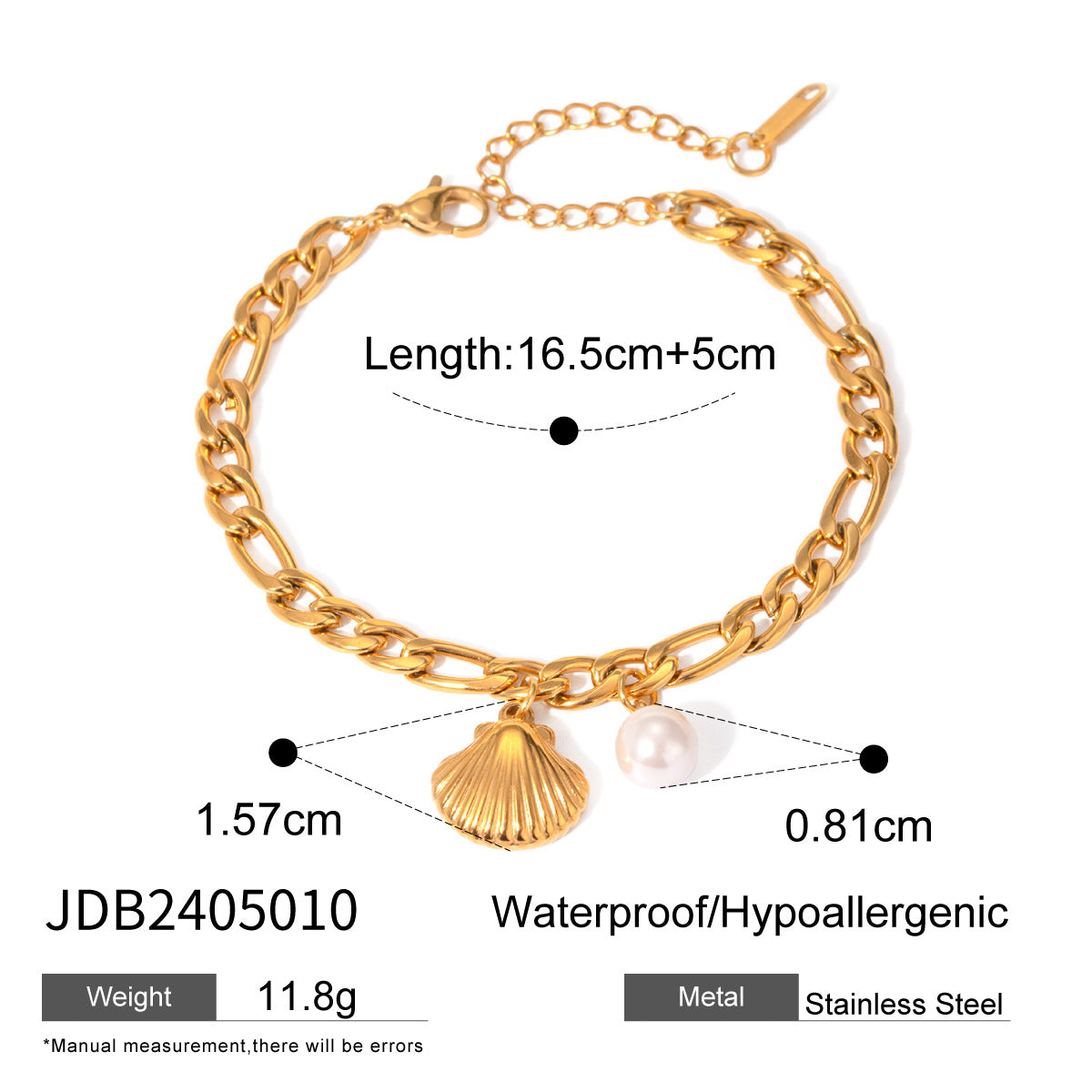 Bracciale da donna in acciaio inossidabile placcato con zirconia cubica geometrica, stile lusso minimalista