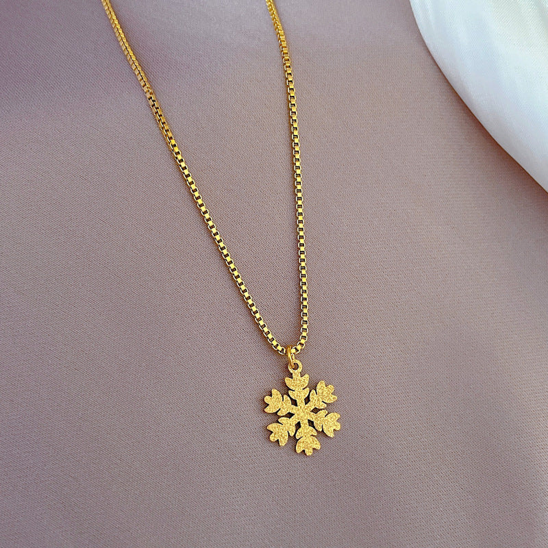 Collana girocollo minimalista in acciaio titanio geometrico con motivi floreali