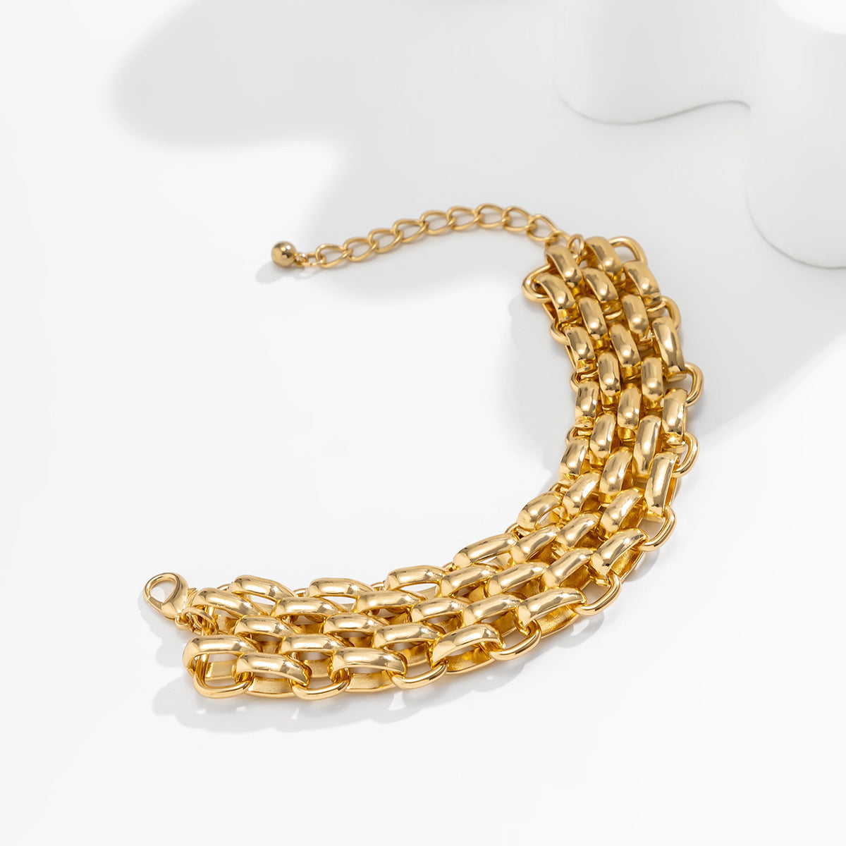 Vintage Minimalist Curb Chain Necklace Women Alloy Stainless Steel Choker