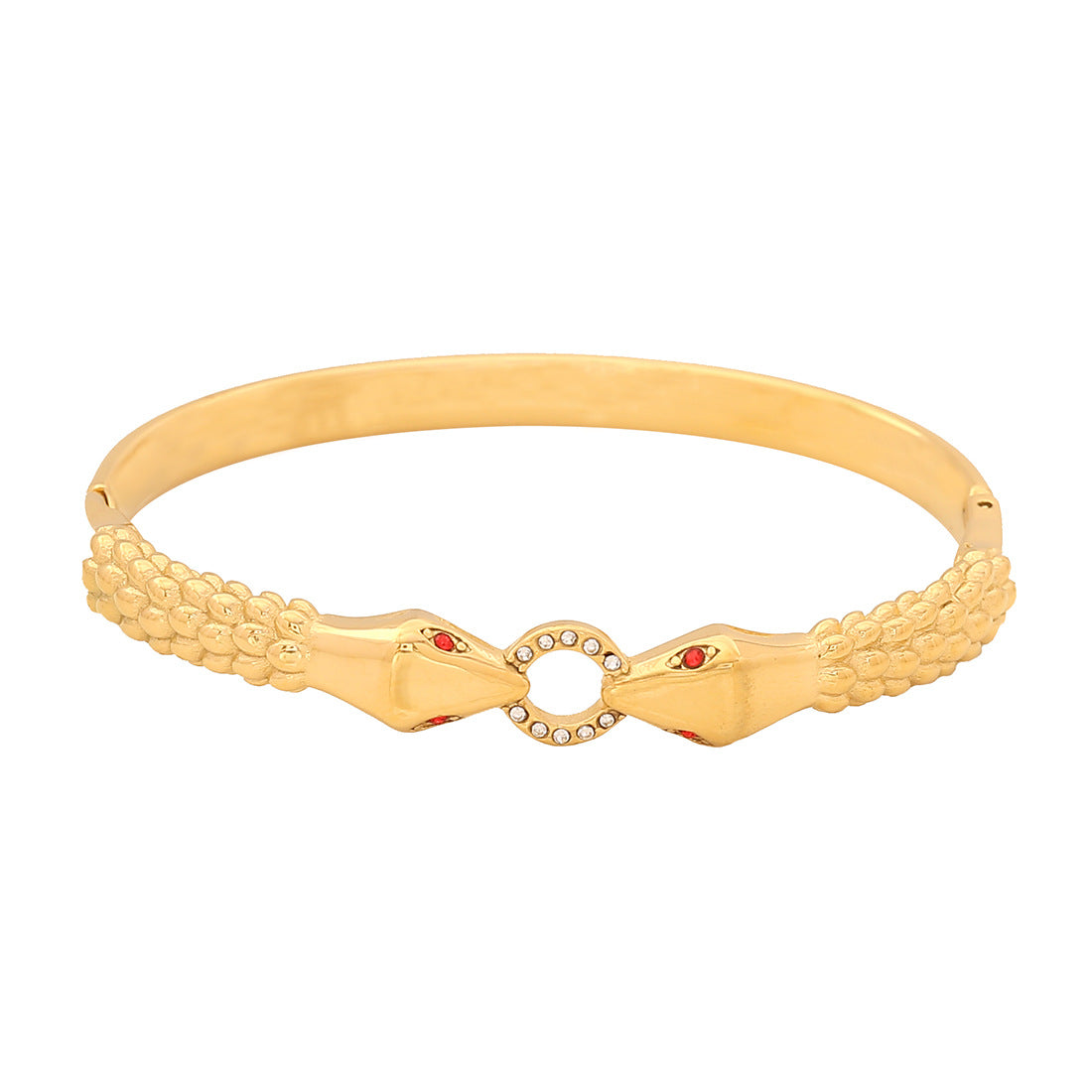 Bracciale in Acciaio Inossidabile a Farfalla di Tendenza con Accento a Cuore Blu e Finitura Placcata