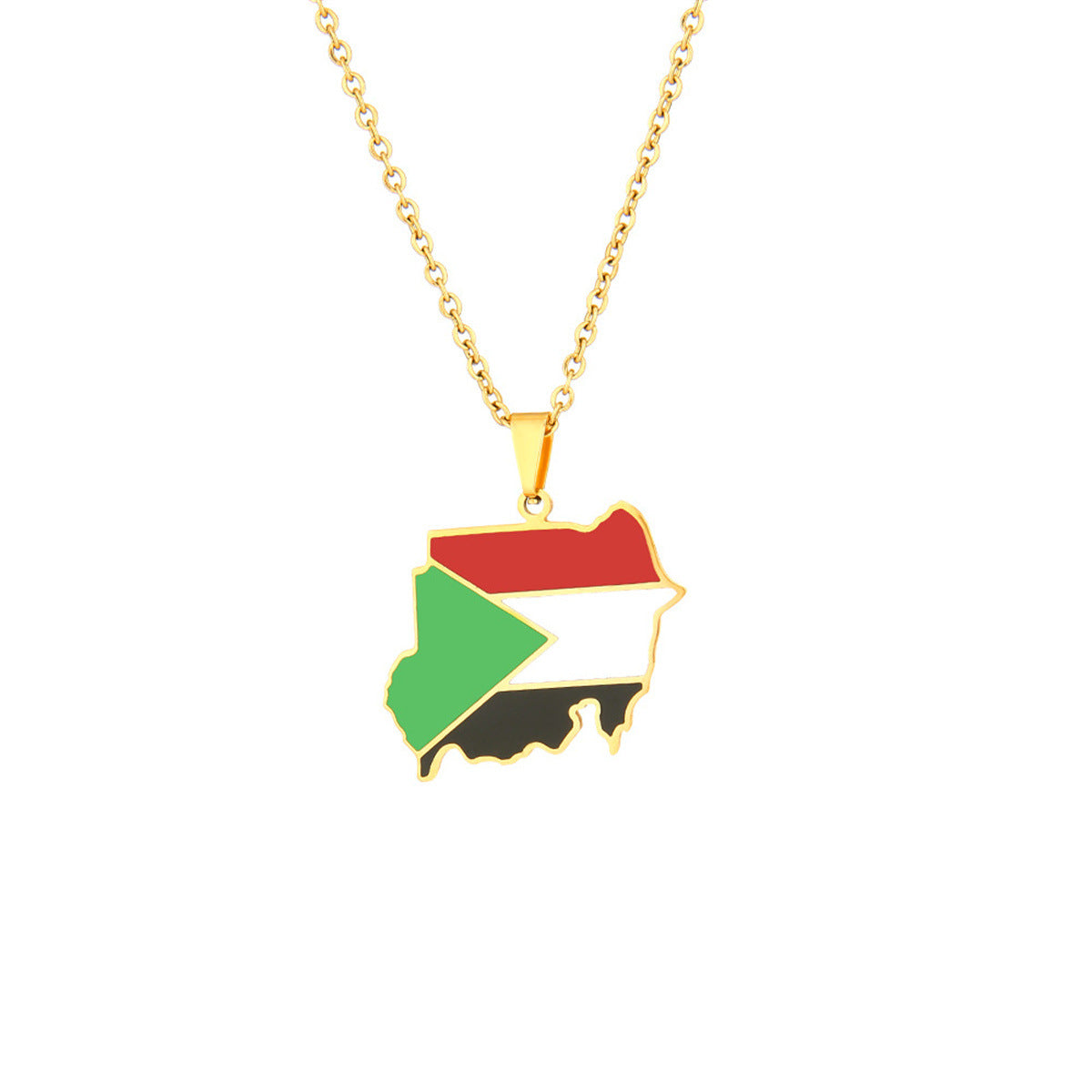 Natural Style Geometric Pendant Necklace for Unisex in Stainless Steel with Titanium Steel Charm and Polished Finish