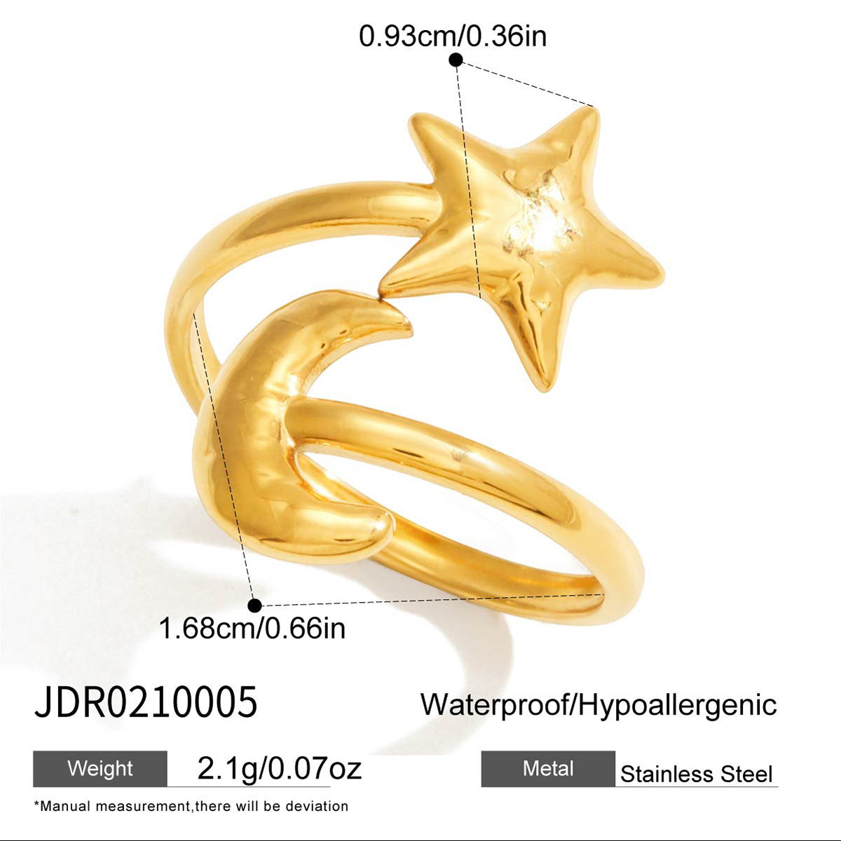 Anillo geométrico de acero inoxidable con circonitas para mujer con acabado chapado, accesorio de moda minimalista