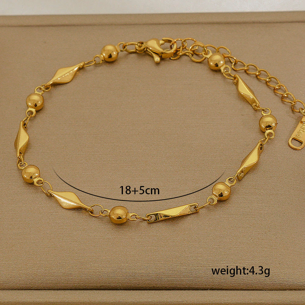 Set di bracciali multistrato minimalisti in acciaio inossidabile con placcatura sottovuoto, da indossare tutti i giorni