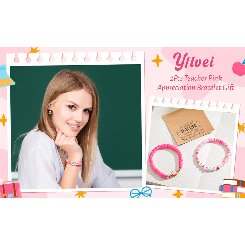 Sweet Geometric Round Resin Bracelet Unisex Handmade Gift