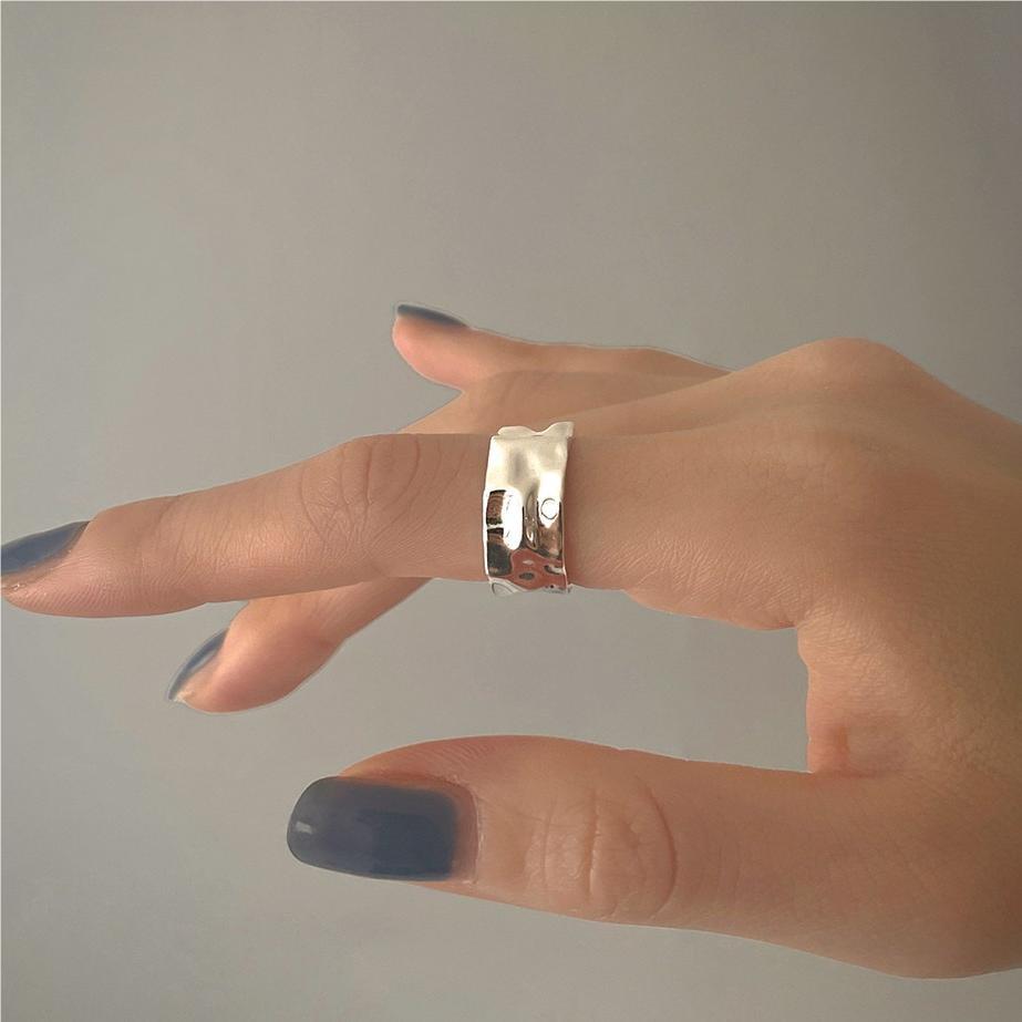 Minimalist Geometric S925 Sterling Silver Ring for Women
