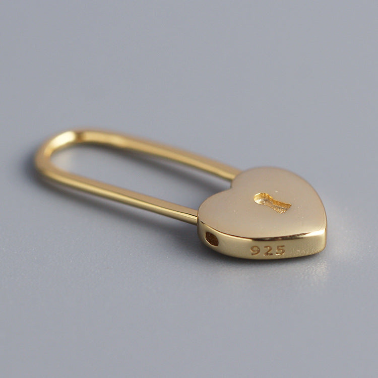Sweet Luxury 925 Sterling Silver Heart Plated Hoop Earrings
