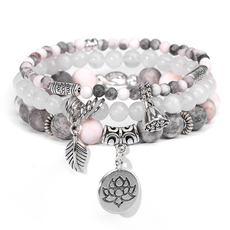 Bohemian Sweet Floral Agate Bracelet Unisex