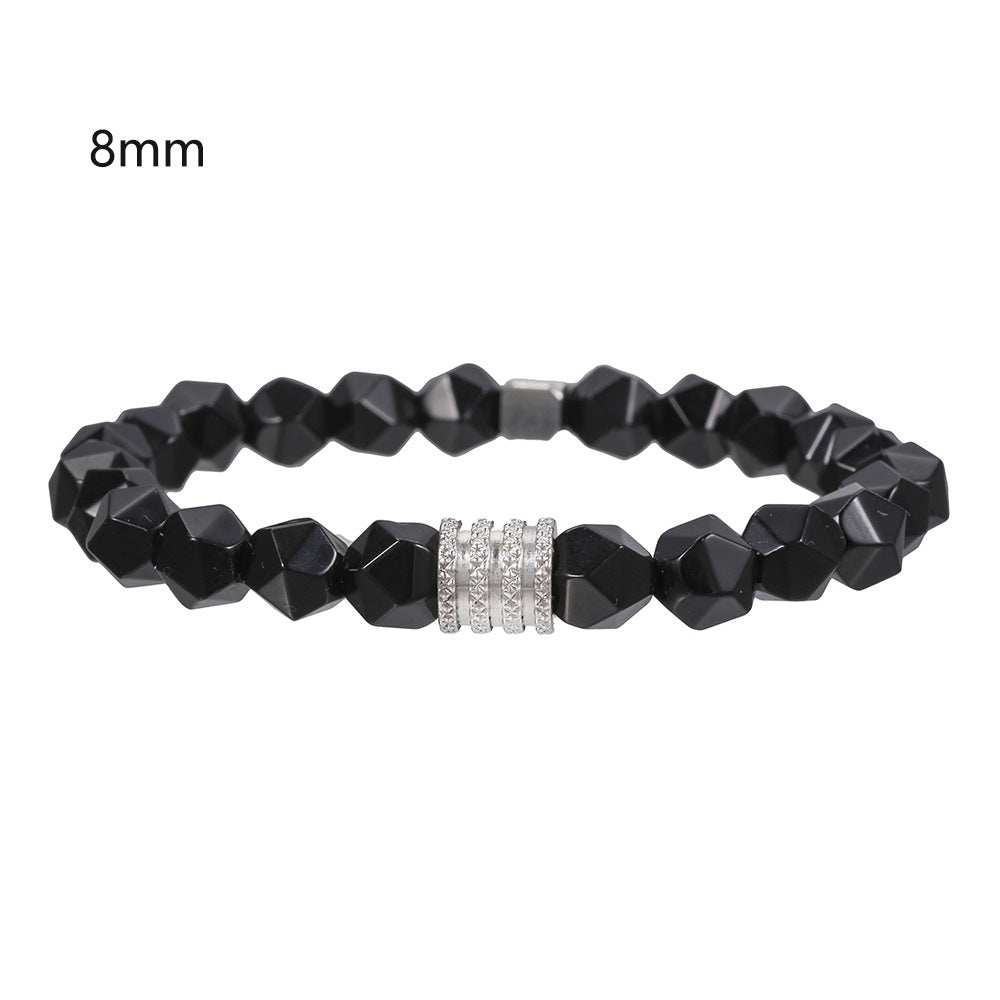 Minimalist Geometric Natural Turquoise Titanium Steel Bracelet Unisex
