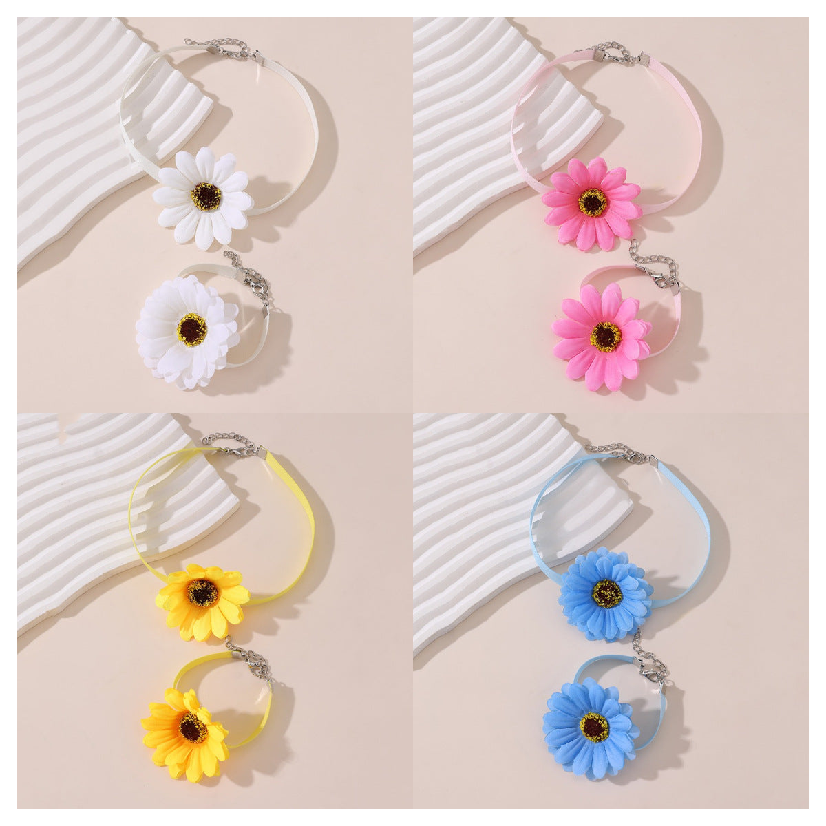 Collar Minimalista de Resina con Forma de Lazo para Niñas con Acabado Pulido y Cadena de Cuentas