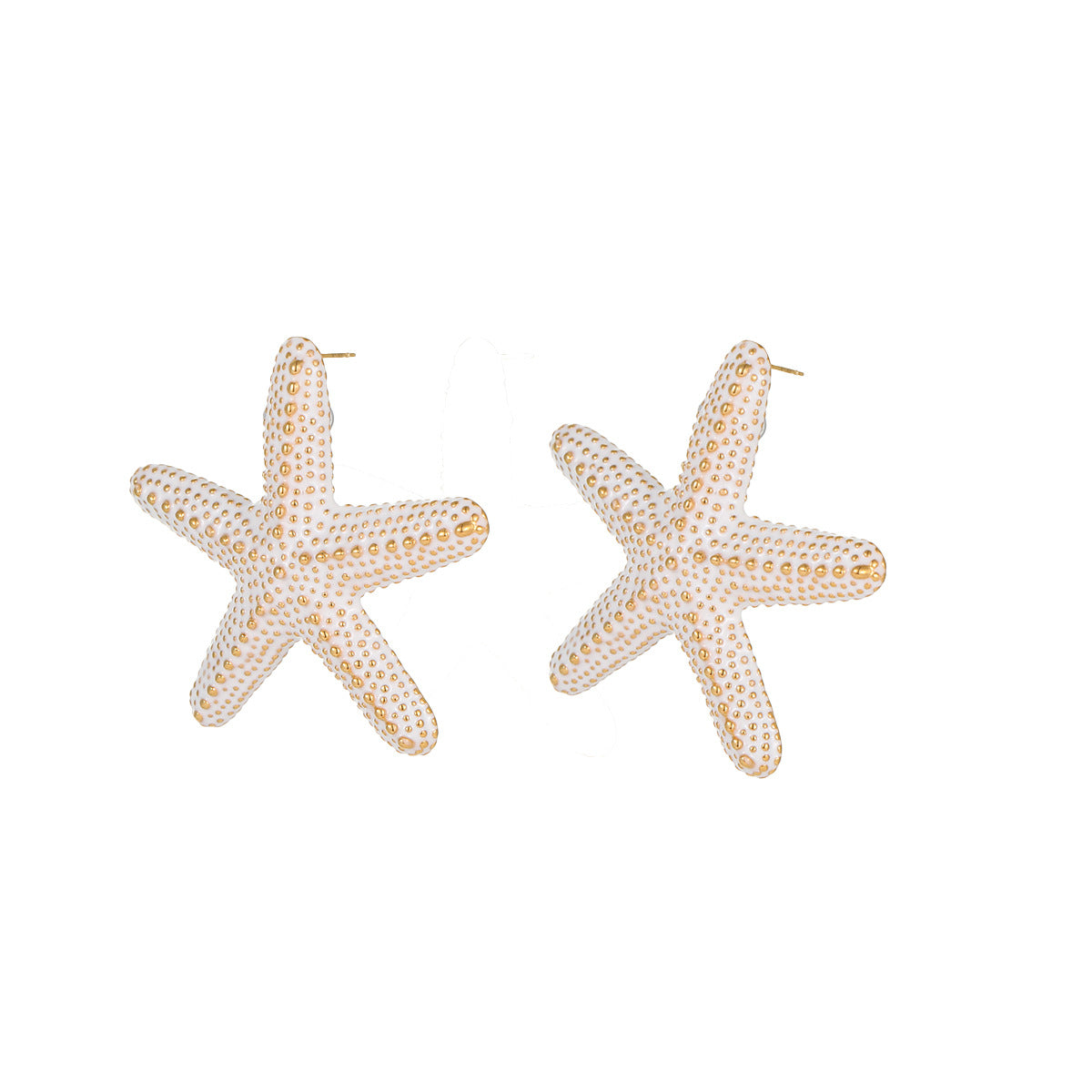 Collana con pendente a forma di stella marina alla moda a tema oceano in acciaio inossidabile con finitura placcata da donna