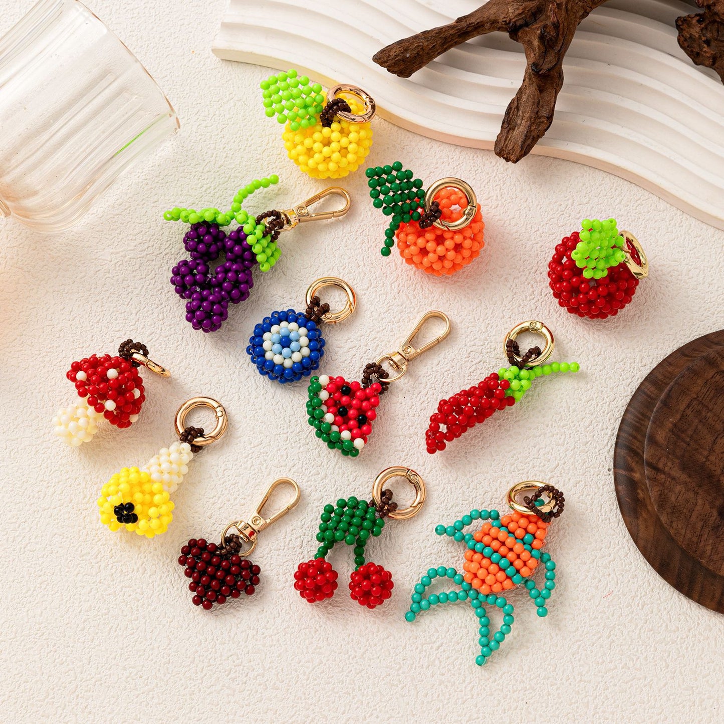 Vintage 18K Gold Plated Alloy Fruit Series DIY Charm Bar