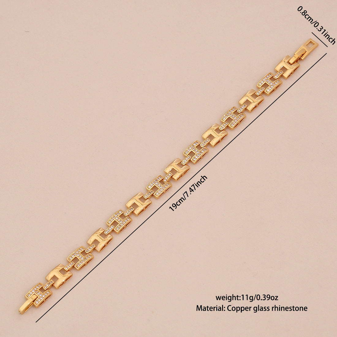 Fashionable Snake-Shaped Zirconia Micro-Paved Copper Bracelet for Women with Luxe Minimalist Appeal