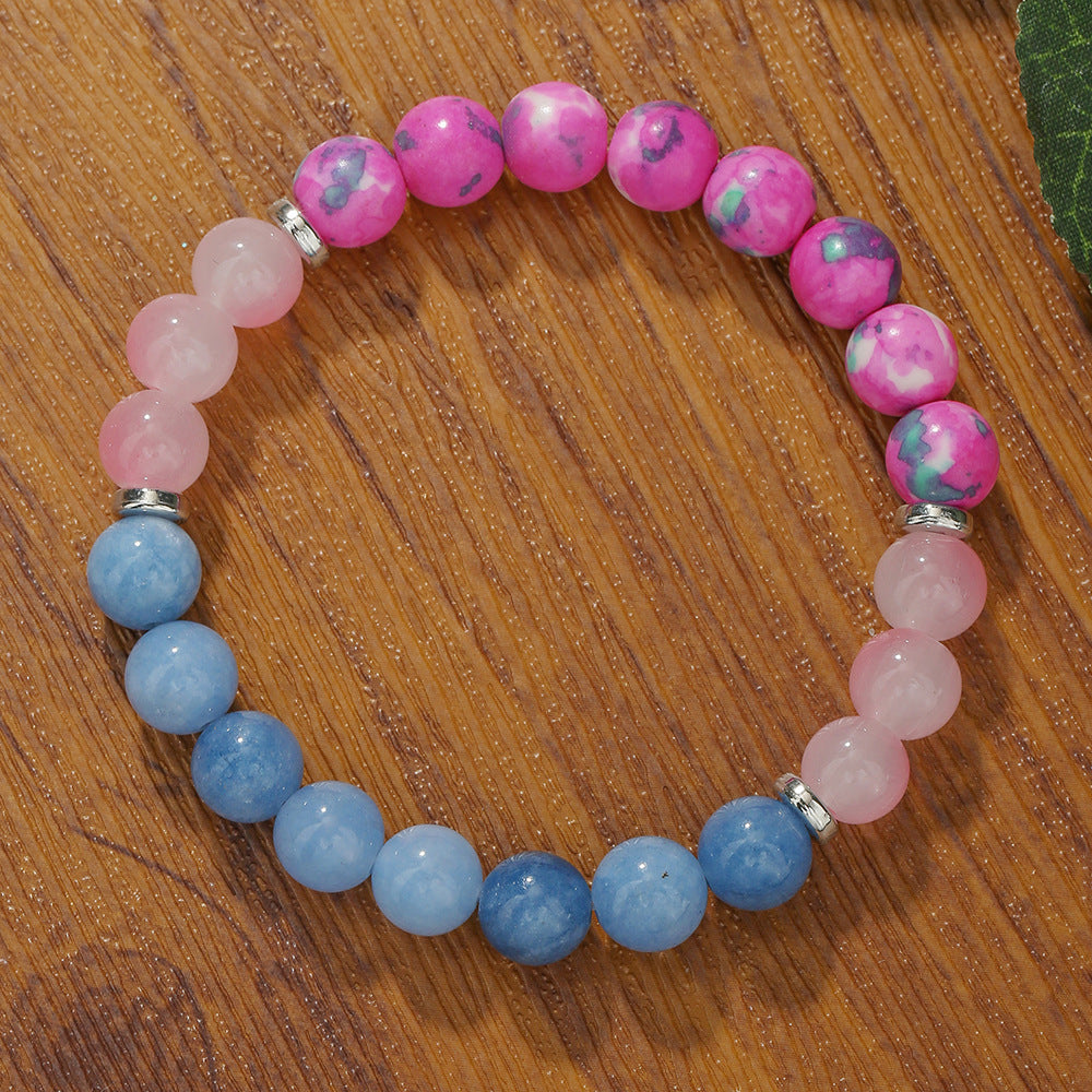 Fashion Casual Business Crystal Beaded Bracelet Unisex Hand Jewelry
