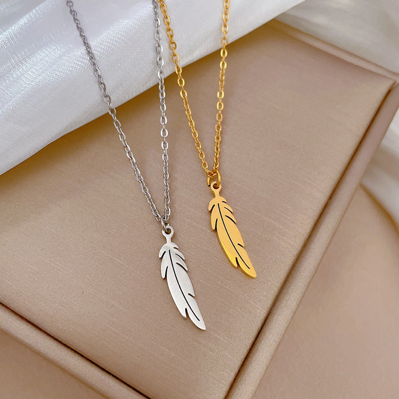 Minimalist Titanium Steel Geometric Pendant Necklace for Women and Men with Gold Plated Finish Locket Chain