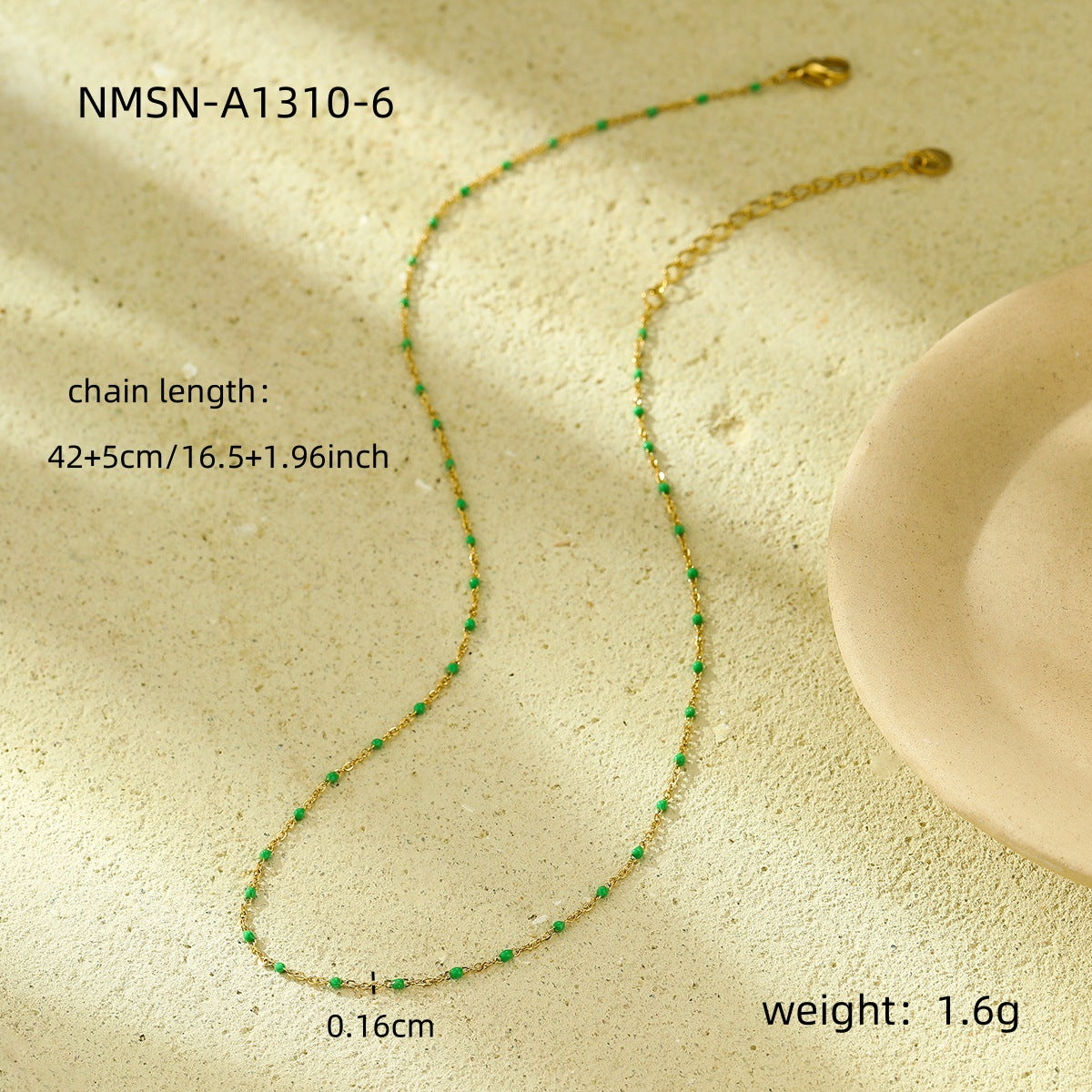 Collar de Acero de Titanio con Abalorios Geométricos Estilo Bohemio para Mujer con Acabado Galvanizado