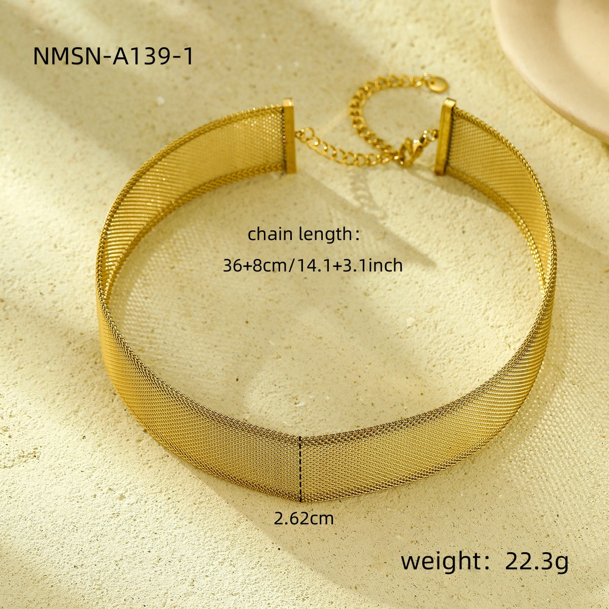 Collar Geométrico Minimalista de Lujo de Acero Inoxidable con Acabado Chapado para Mujer, Hipoalergénico y Resistente a la Decoloración