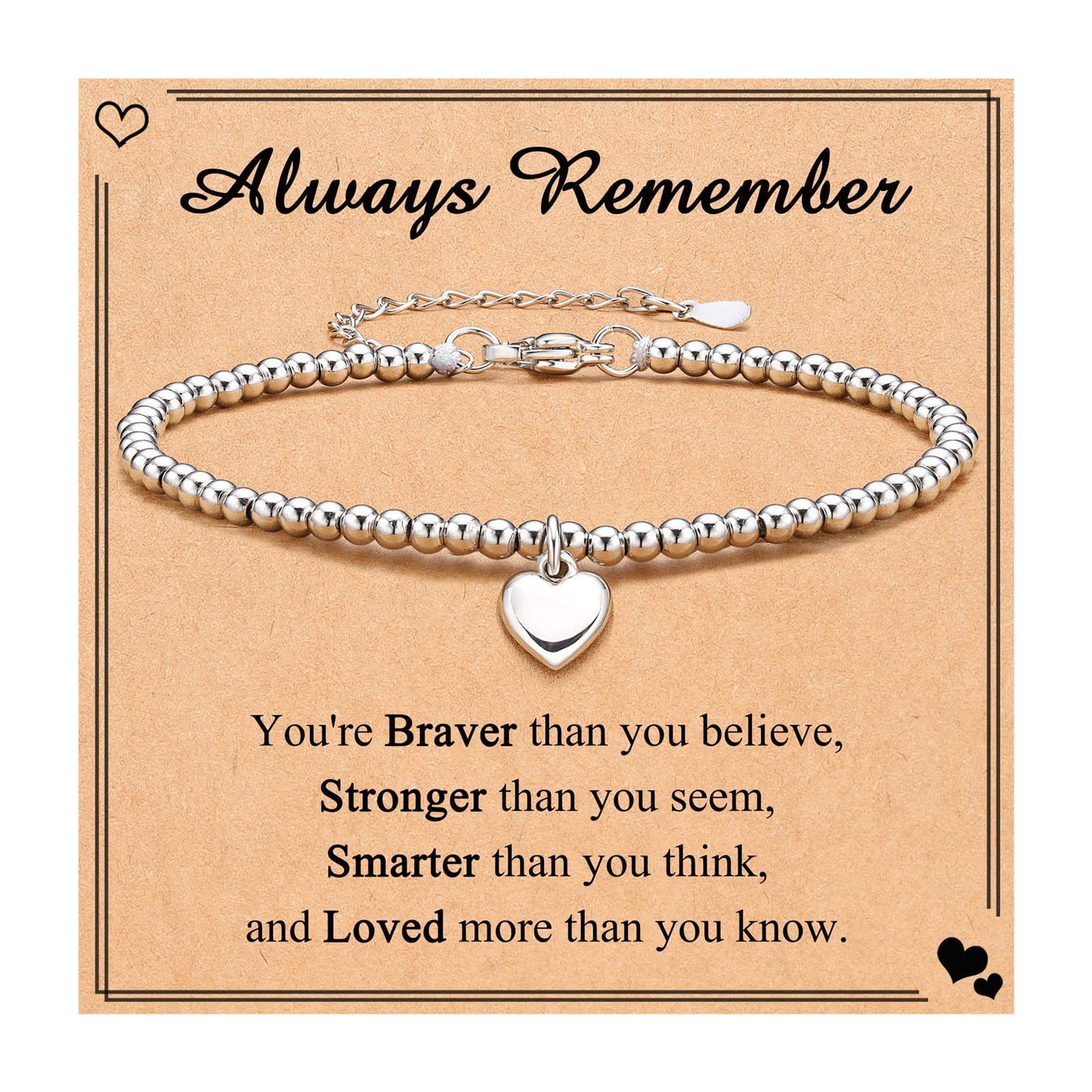Elegant Heart Shape Titanium Steel Silver Plated Pearl Bracelet for Women