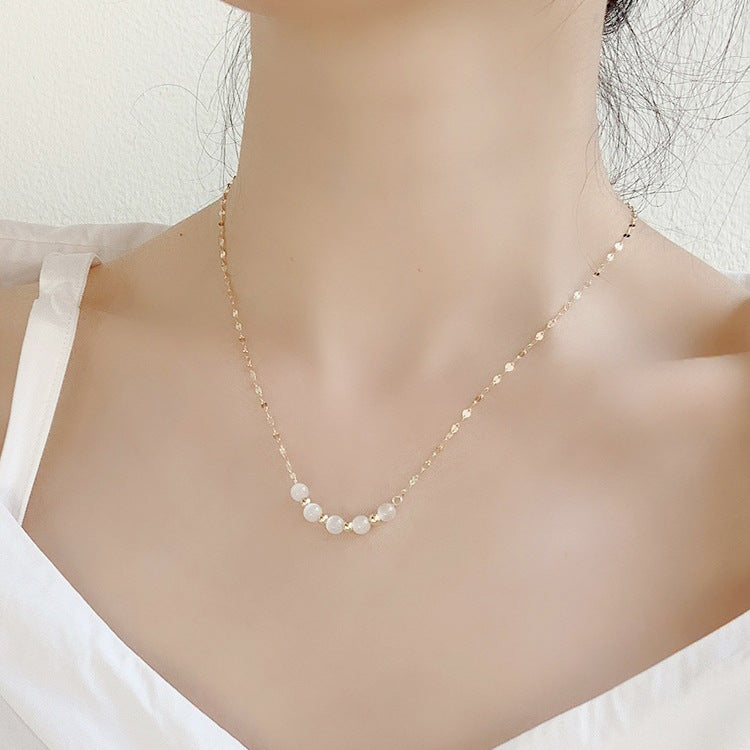 Minimalist Geometric Pendant Necklace for Women with Plated Finish Locket Chain