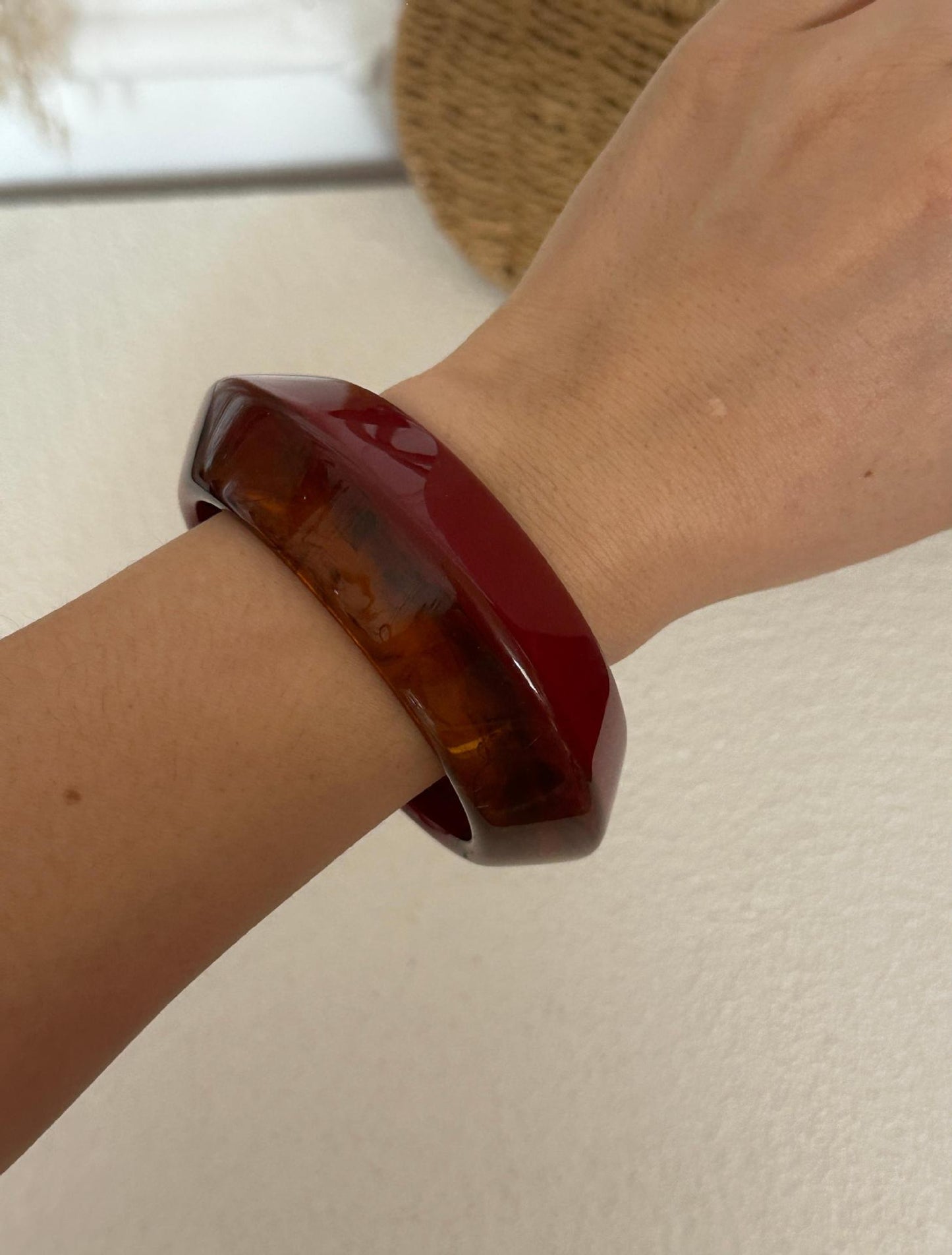 Vintage Geometric Resin Plated Bracelet for Women