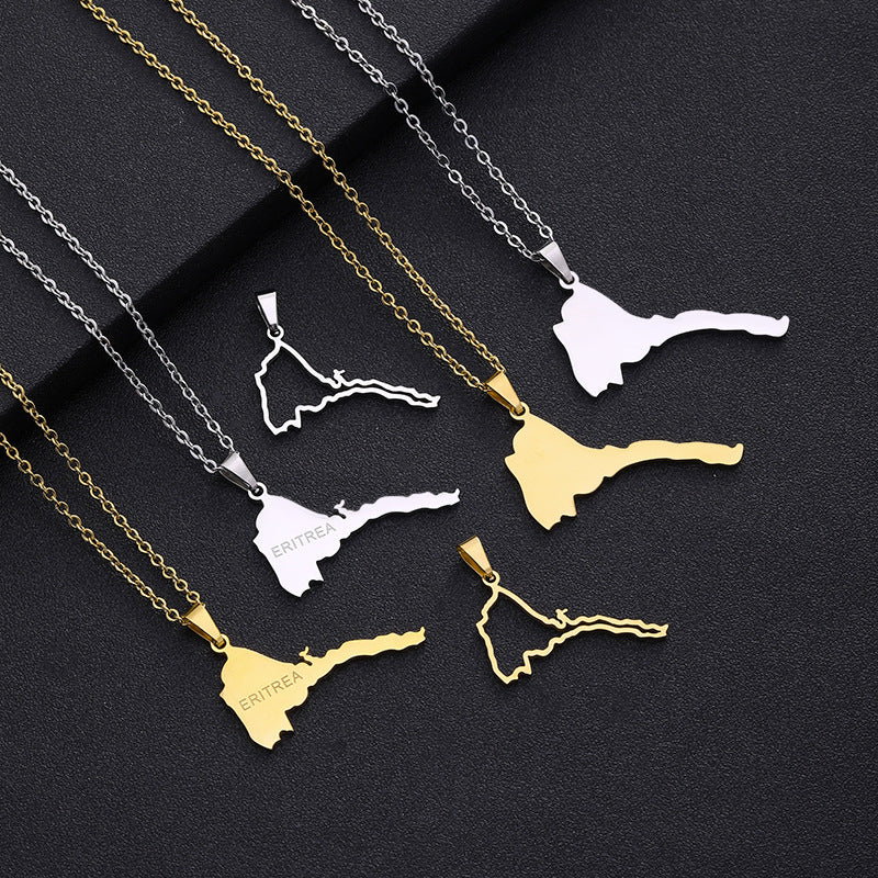 Collana in acciaio inossidabile con lettera geometrica, ciondolo in acciaio al titanio, finitura galvanizzata, catena a O, accessorio moda unisex