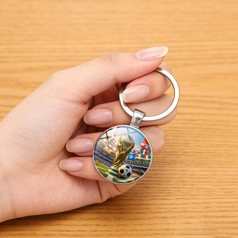 Portachiavi commemorativo in lega di zinco Coppa del Mondo 2026 Regalo creativo