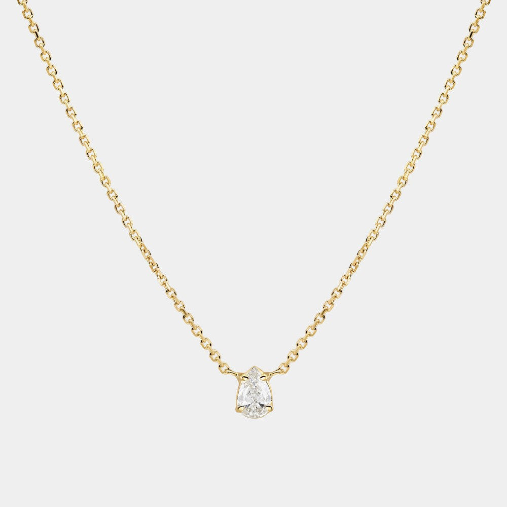 Minimalist Oval Geometric Pendant Necklace in Copper with Rhinestone Inlay and Gold Plating for Women
