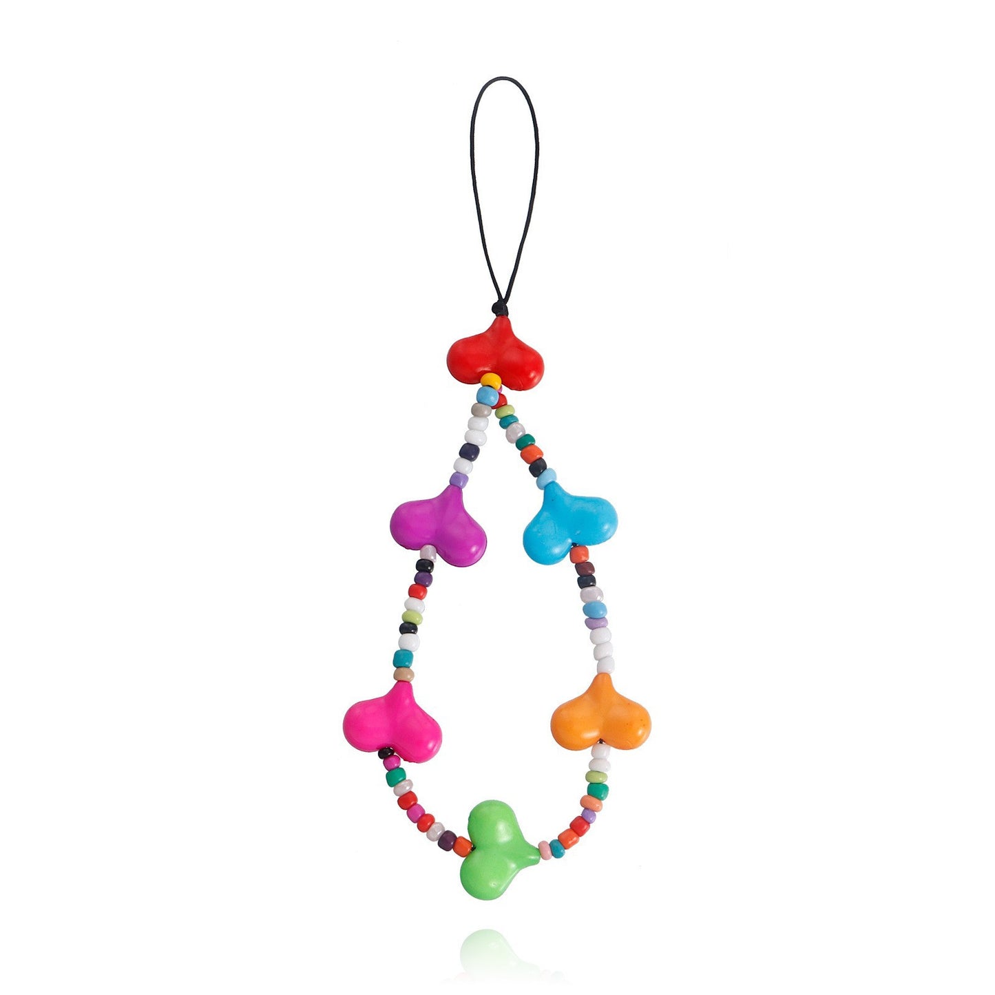 Sweet Fruit Pattern Acrylic Plated DIY Charm Bar Phone Strap