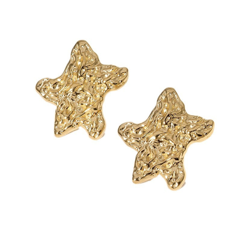 Minimalist Star Stainless Steel Plated Stud Earrings for Women