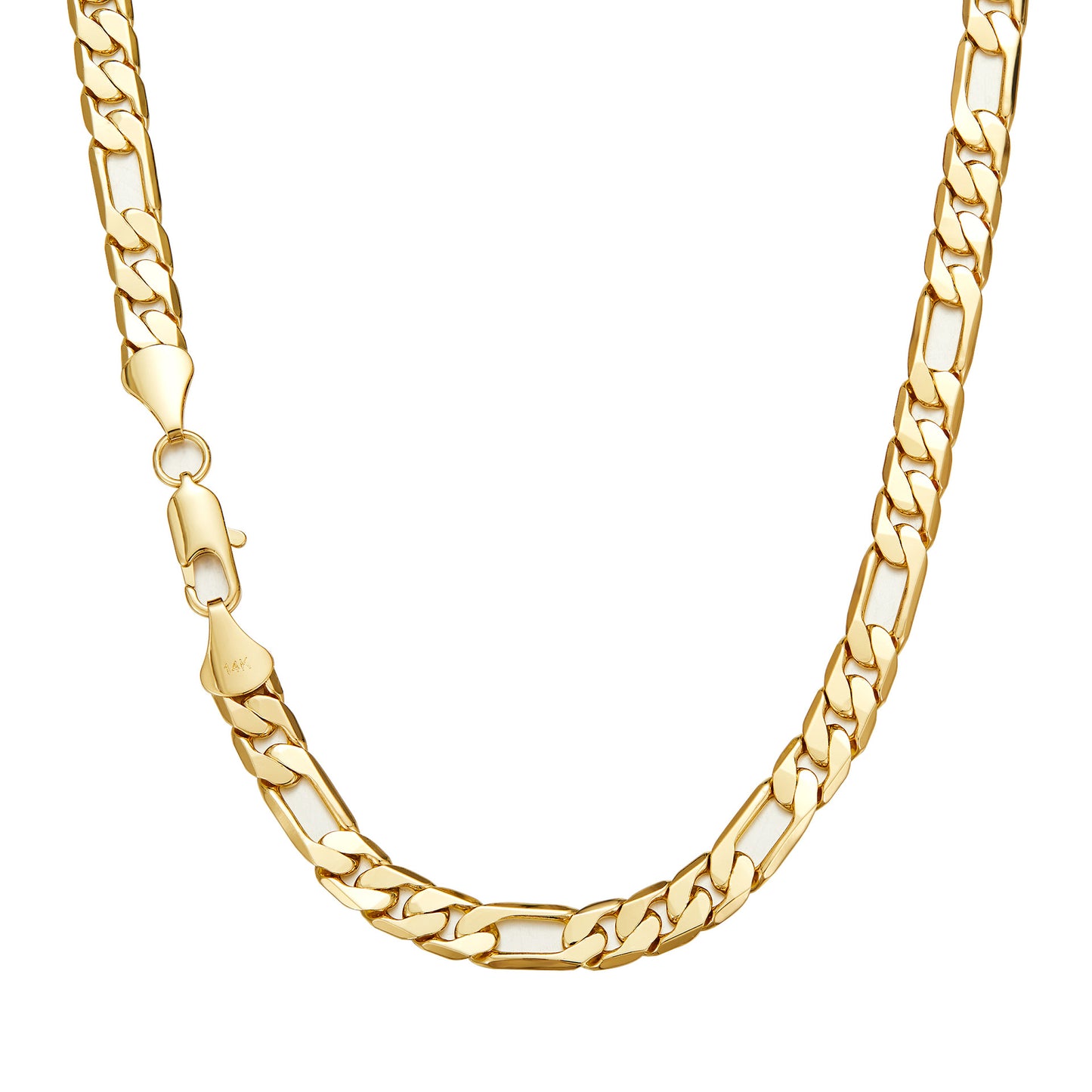 Collana a catena geometrica in acciaio al titanio lucido placcato oro 14K unisex