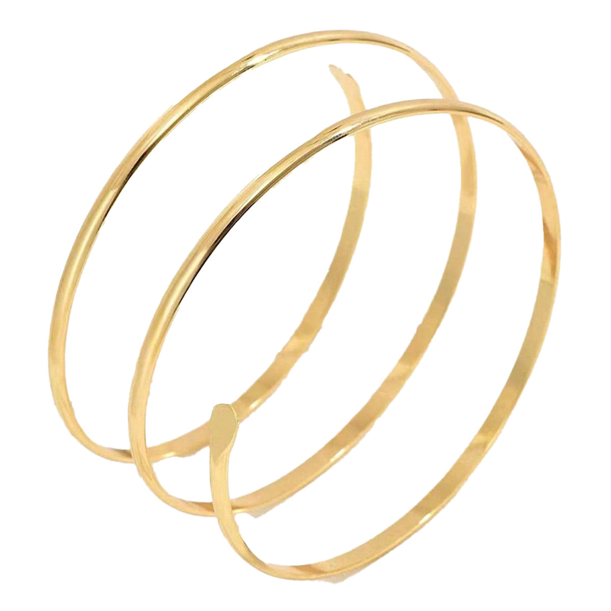 Pulsera geométrica de círculo envolvente estilo OL de moda minimalista para mujer, hecha de aleación de zinc, brazalete decorativo.