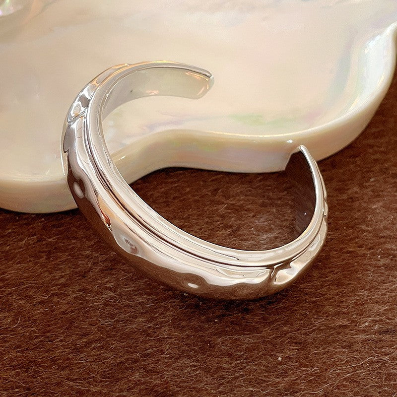 Pulsera de acrílico ovalada a rayas para mujer con diseño geométrico y atrevida declaración de moda