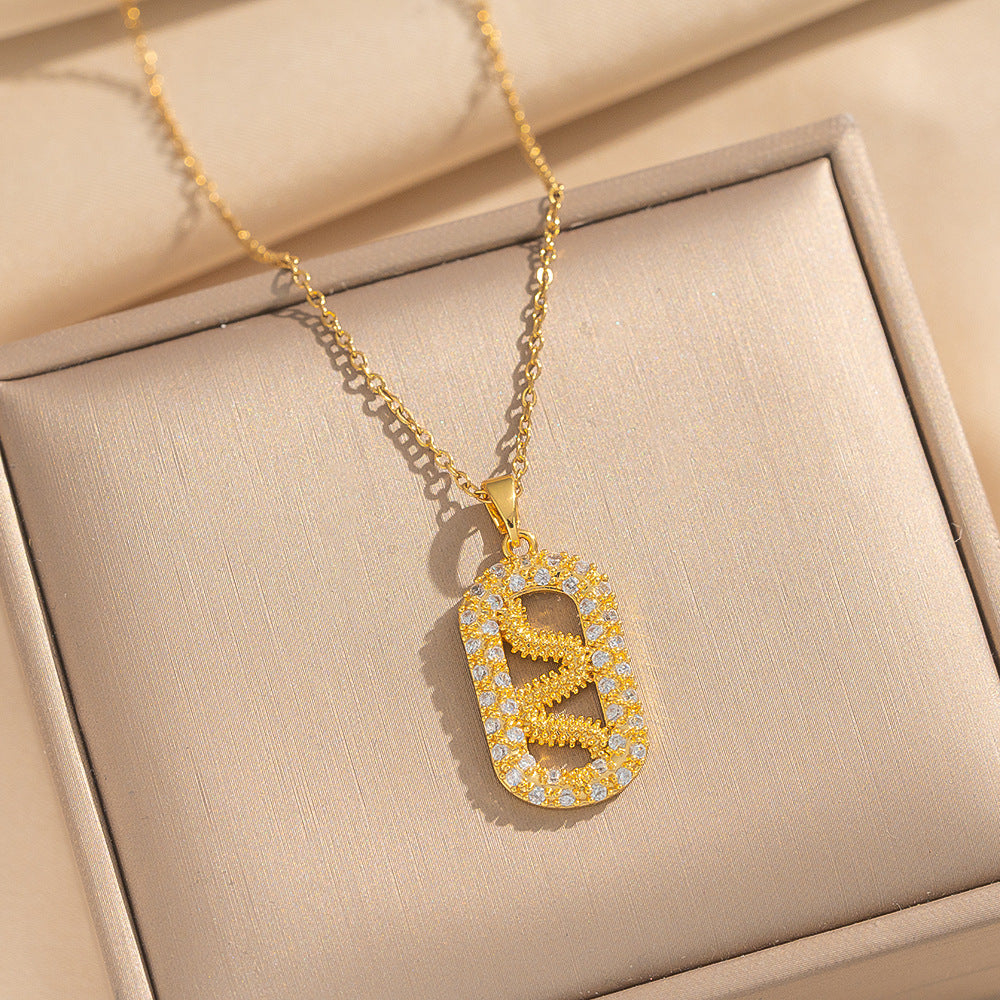 Luxury Style Snake-Shaped Pendant Necklace in Copper with Zircon Inlay on O-Chain for Women