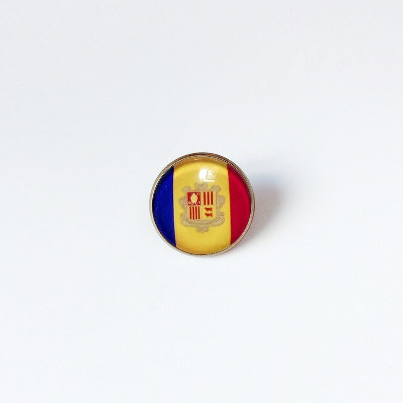 Pin de Solapa de Aleación Esmaltado Personalizado con Diseño de Bandera del Mundo para Hombres y Mujeres