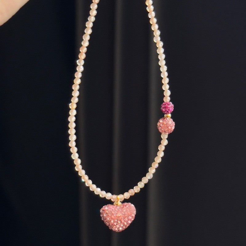 Collana Sweet Dopamine con perle barocche in lega di zinco con finitura placcata e ciondolo geometrico, delicata catena a clavicola da donna