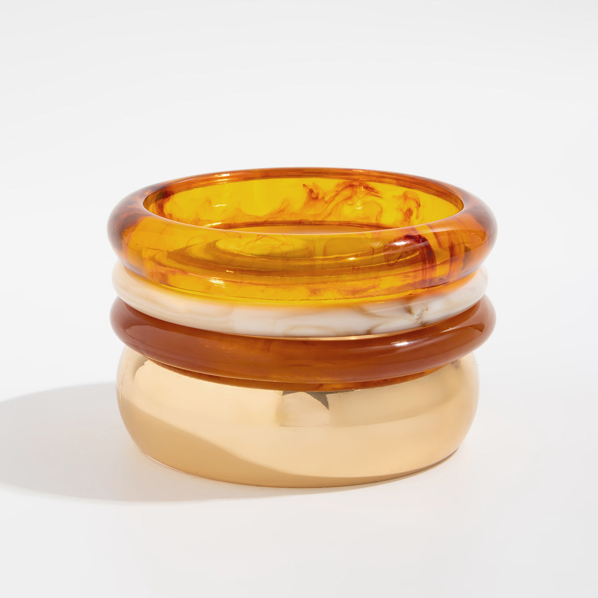 Vintage Gradient Round Resin Bangle Bracelet