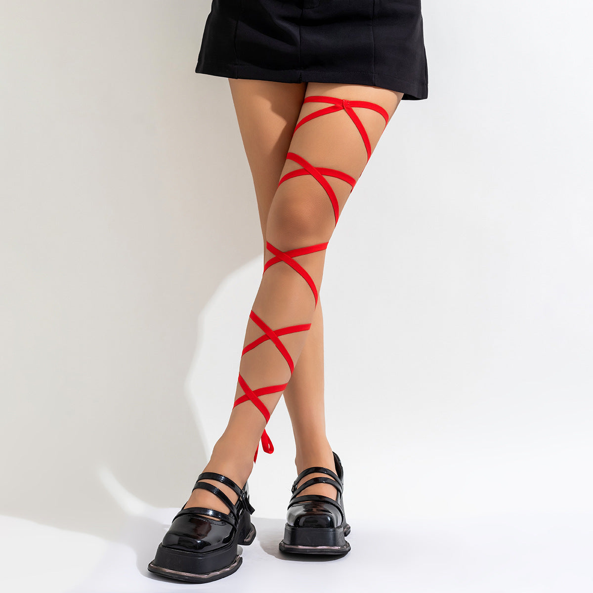 Gothic Geometric Elastic Leg Chain for Women