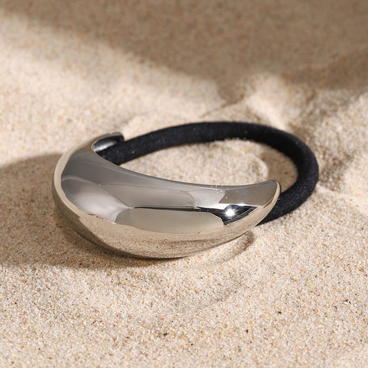High-Elastic Stainless Steel Hair Tie for Ponytail U-Shaped Geometric Design Fashion Commuter Hair Accessory for Women