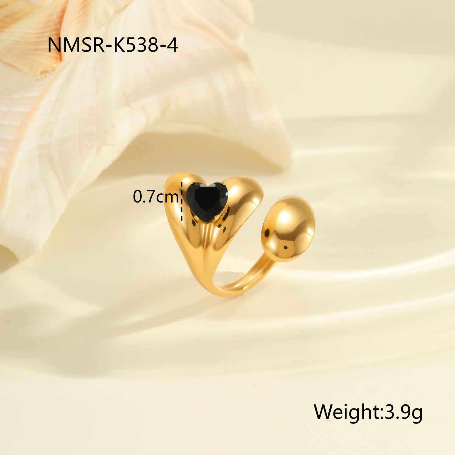 Anillo de acero titanio geométrico minimalista con incrustaciones de diamantes de imitación, banda abierta ajustable para mujer