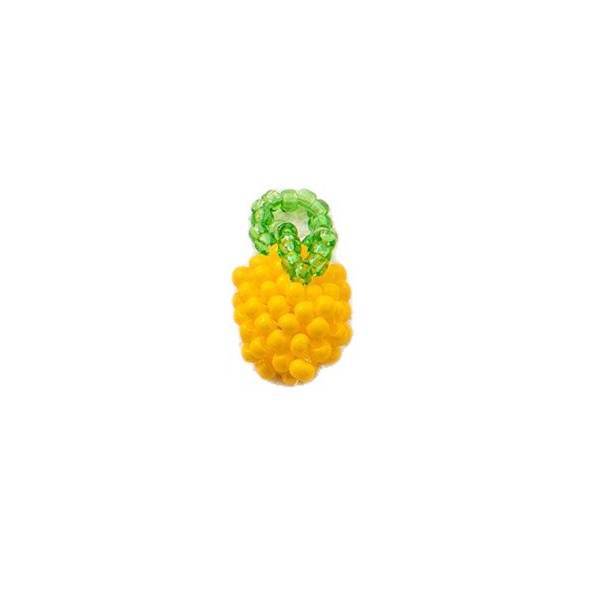 Sweet Handmade Woven Fruit Floral Acrylic Charm Bar Pendant