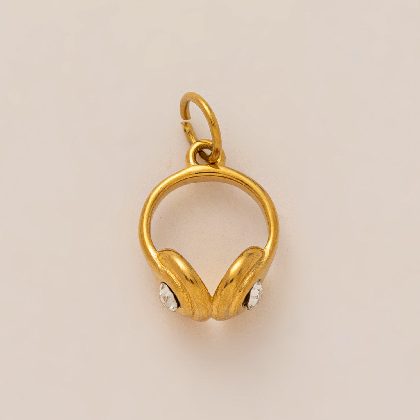 18K Gold Plated Cartoon Bear Paw Stainless Steel PVD Charm Bar
