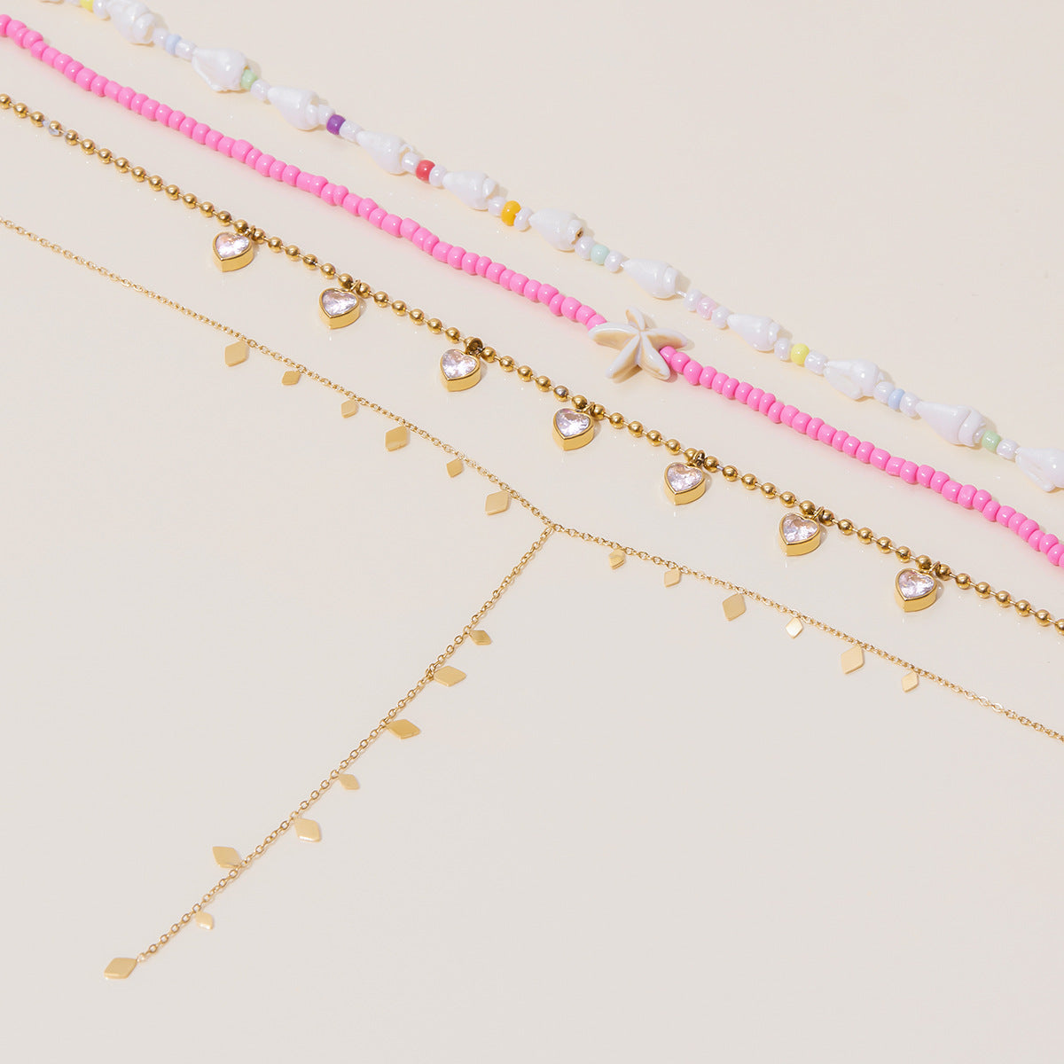Collar de acero de titanio chapado en forma de corazón geométrico para mujer con cadena de acero inoxidable, joyería de lujo para clavícula